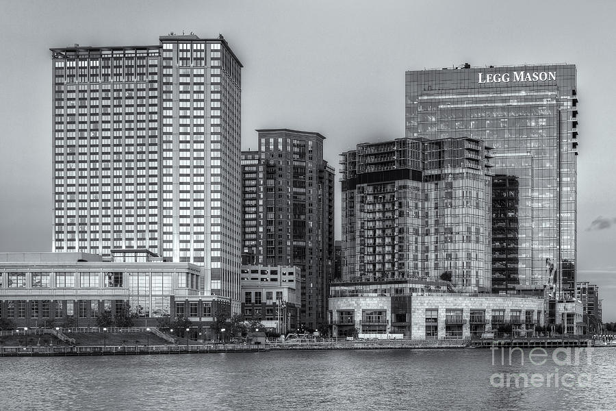 Baltimore Photograph - Baltimore Inner Harbor East Skyline at Twilight II by Clarence Holmes