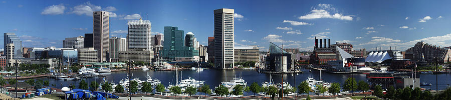 Baltimore Inner Harbor Panorama Photograph by Bill Swartwout