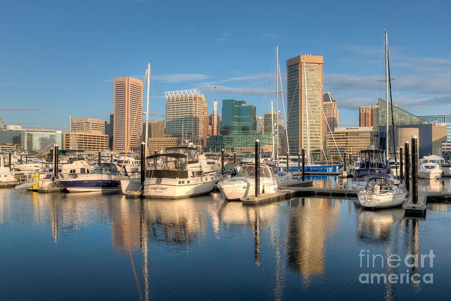 Baltimore Inner Harbor Skyline I Photograph by Clarence Holmes