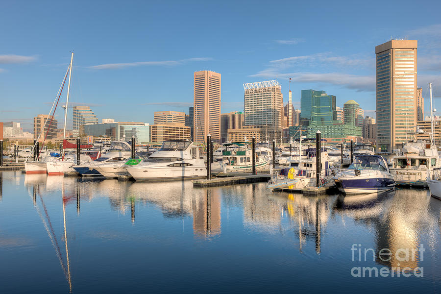 Baltimore Inner Harbor Skyline II Photograph by Clarence Holmes