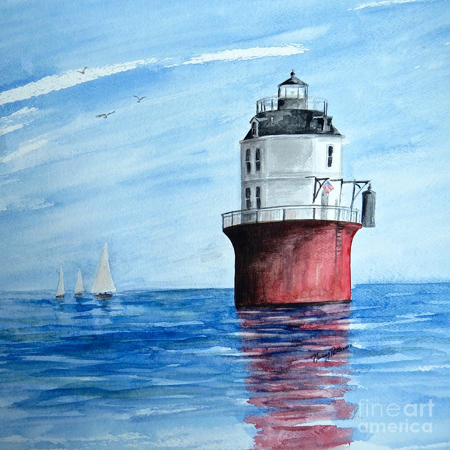 Baltimore Lighthouse 2 Painting by Nancy Patterson