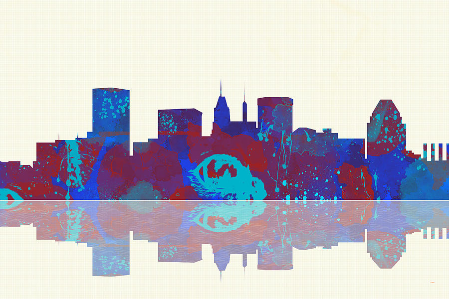 Baltimore Maryland Skyline Digital Art by Marlene Watson