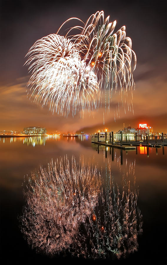 Baltimore New Year 2011 Fireworks #2 Photograph by SCB Captures