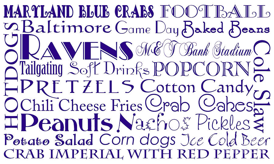 Baltimore Ravens Game Day Food 1 Digital Art by Andee Design