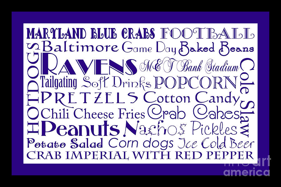 Baltimore Ravens Game Day Food 2 Digital Art by Andee Design