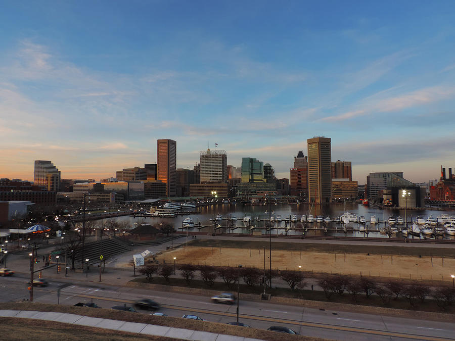 Baltimore Skyline at Sunset from Federal Hill Photograph by Cityscape ...