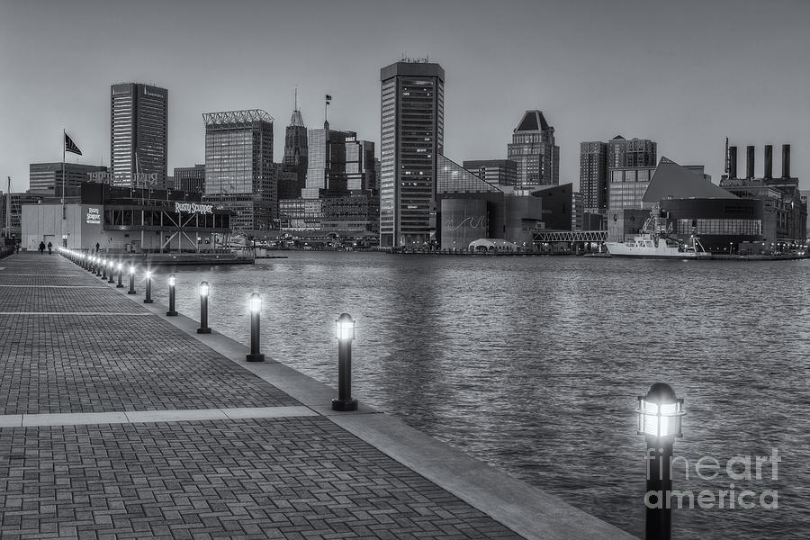 Baltimore Skyline at Twilight II Photograph by Clarence Holmes