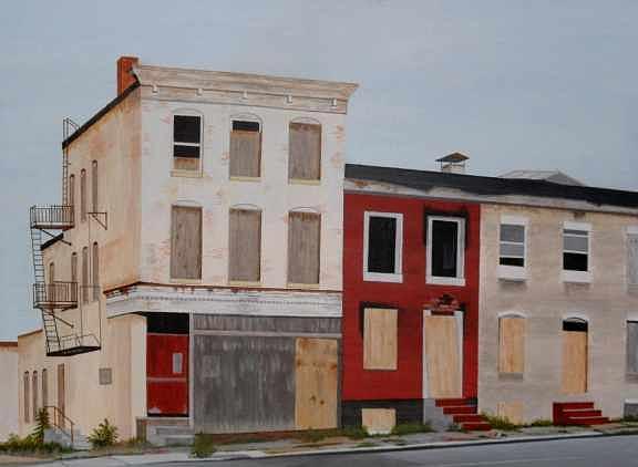 City Scene Painting - Baltimore Street by Dale Lewis City Scene Painting - Baltimore Street by Dale Lewis