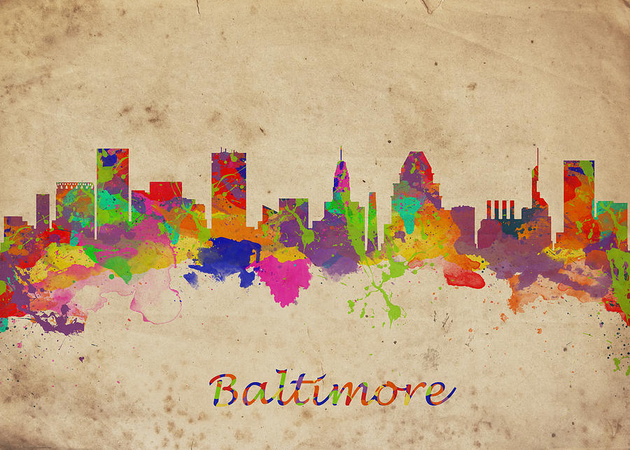 Baltimore Photograph - Baltimore USA Skyline by Chris Smith
