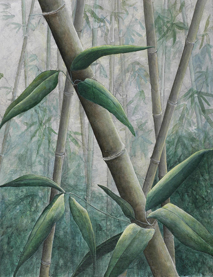 Bamboo 2 Painting by Sandy Clift