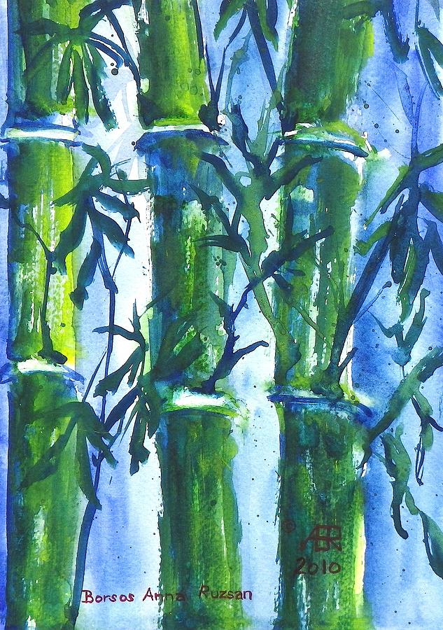 Bamboo Painting by Anna Ruzsan