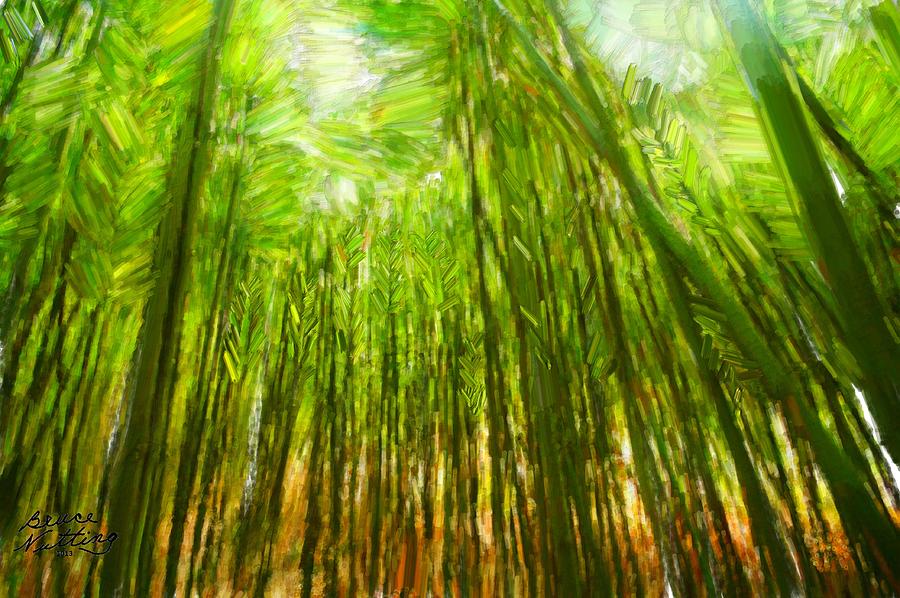 Bamboo as tall as Trees Painting by Bruce Nutting