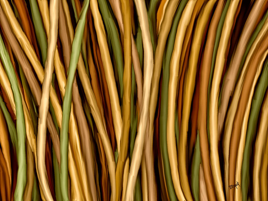 Bamboo Canes Painting by Brenda Bryant