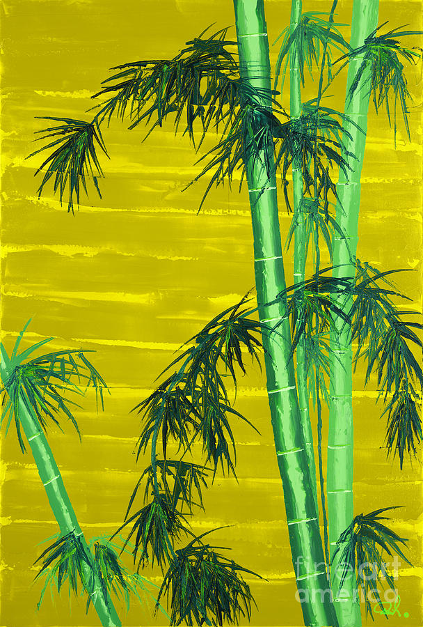 Bamboo Gold Painting by Daniel Paul Hoffman