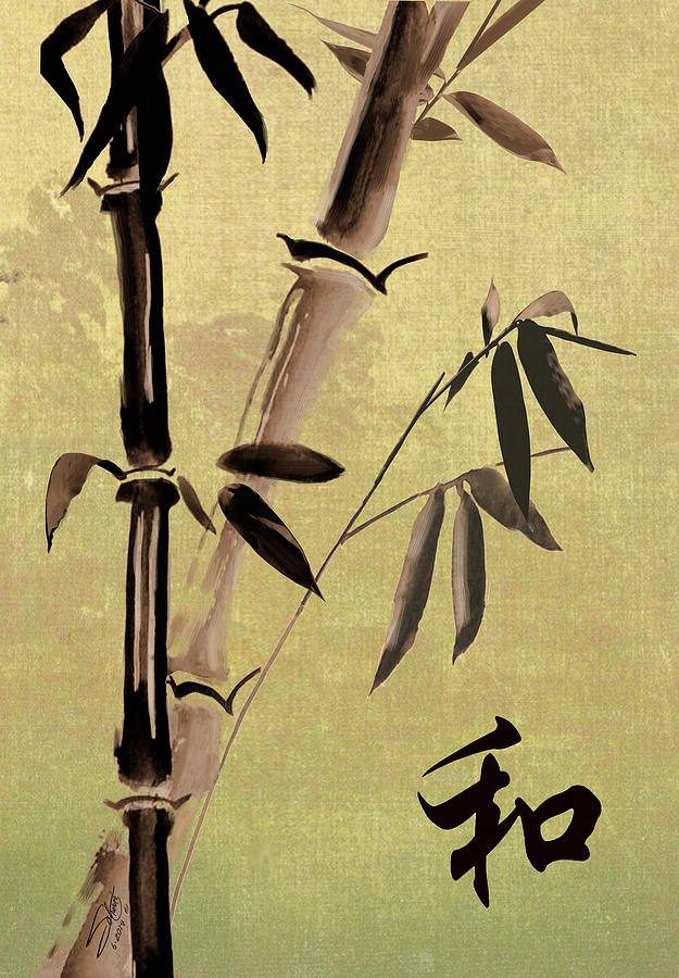 Bamboo Harmony Painting by M Spadecaller