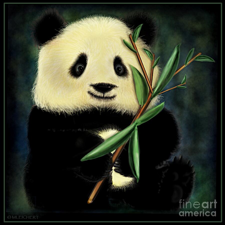 Bamboo Panda Digital Art by Mary Eichert