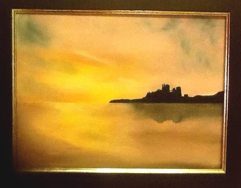 Bamburgh Castle Painting by Audrey Pollitt