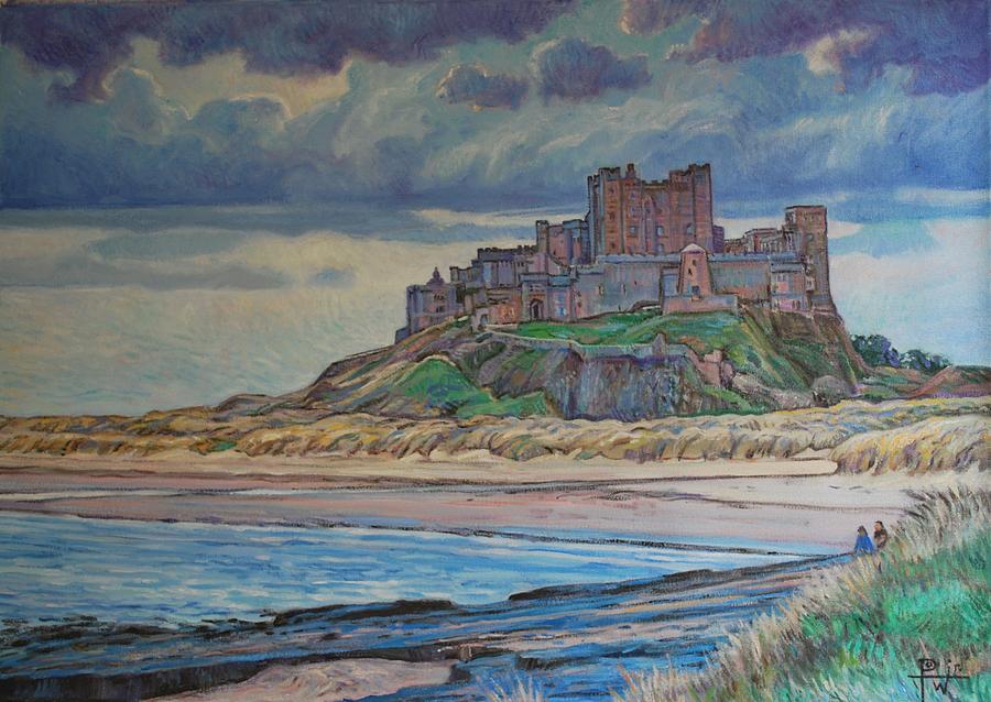 Castle Painting - Bamburgh  by Henry Potwin