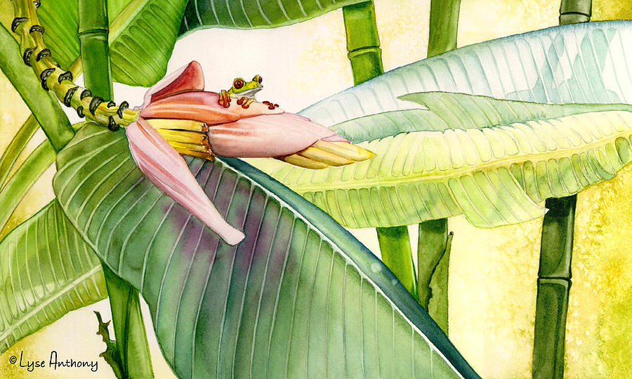 Banana Bloom Painting by Lyse Anthony
