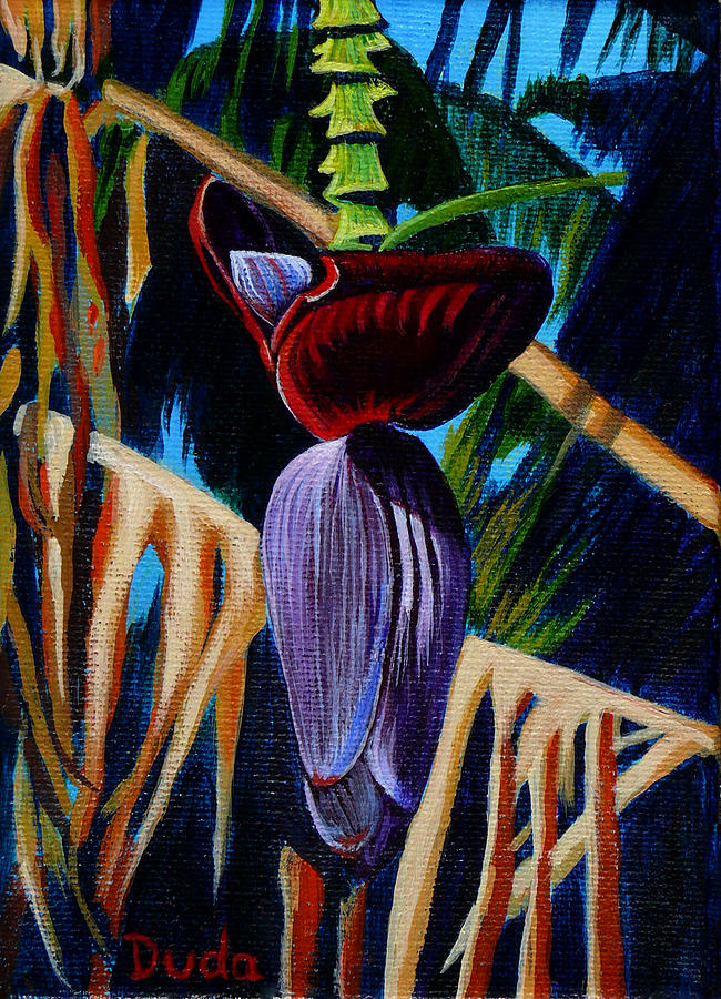 Banana Flower Painting by Susan Duda