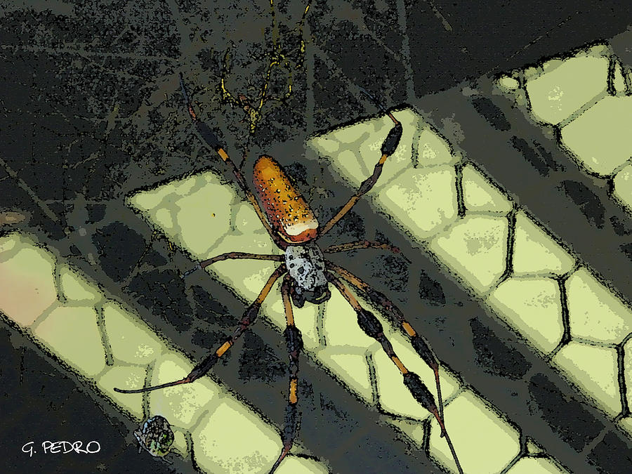 Banana Spider Painting by George Pedro