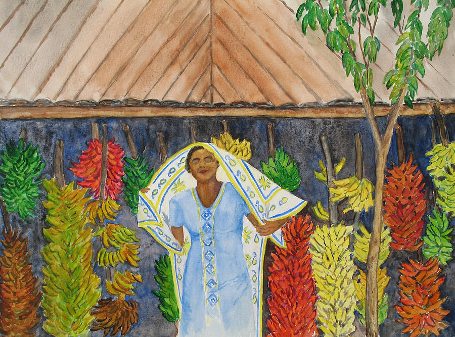 Banana Vendor Painting by Patricia Beebe