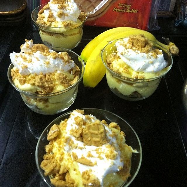 Trifle Photograph - #bananapudding #nutterbutter by Noelle Dumas