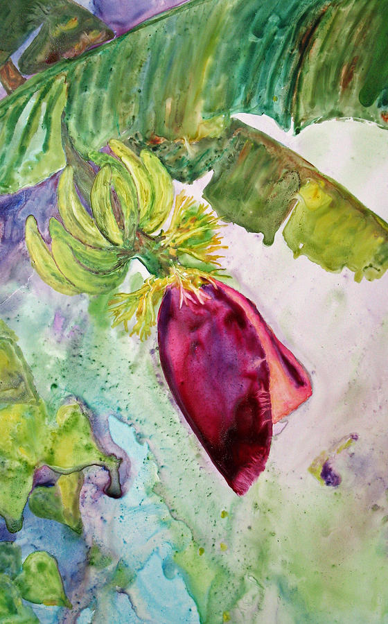 Bananas Dominica Painting by Patricia Beebe