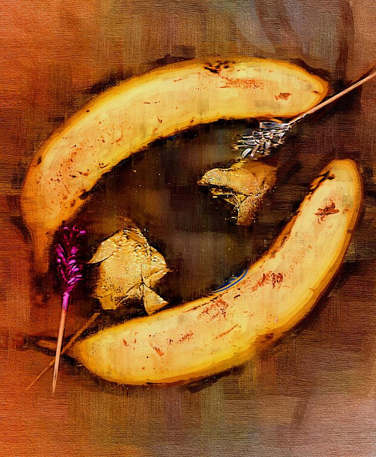 Banana Mixed Media - Bananas Pop Art by Pepita Selles