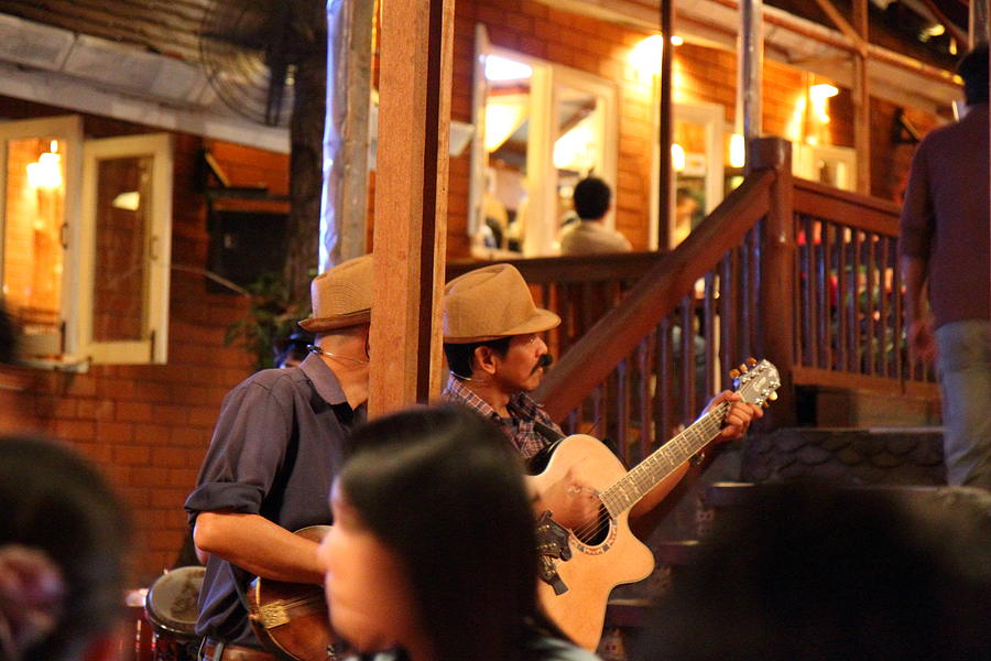 Music Photograph - Band at Palaad Tawanron Restaurant - Chiang Mai Thailand - 01131 by DC Photographer