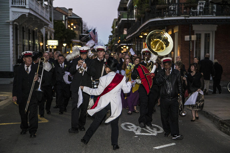 Band in Street New Orleans Photograph by John McGraw
