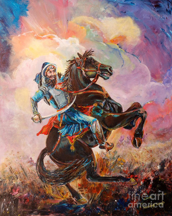 Banda Singh Bahadur Painting by Sarabjit Singh