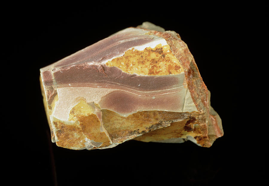 Mineral Photograph - Banded Jasper by Th Foto-werbung/science Photo Library