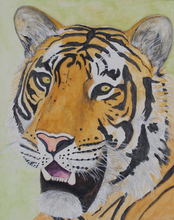 Bandhavgarh Tiger Painting by Patricia Beebe