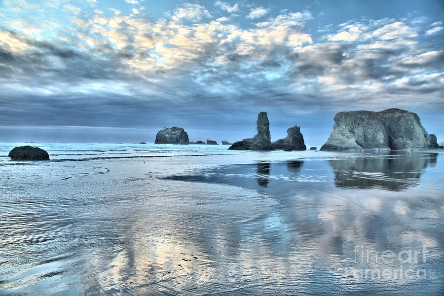 Bandon Sea Stack Reflections Photograph by Adam Jewell