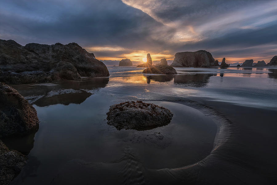 Sunset Photograph - Bandon Sunset by Donald Luo