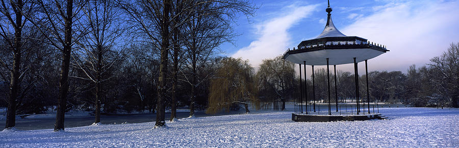 Bandstand In Snow, Regents Park Photograph by Panoramic Images
