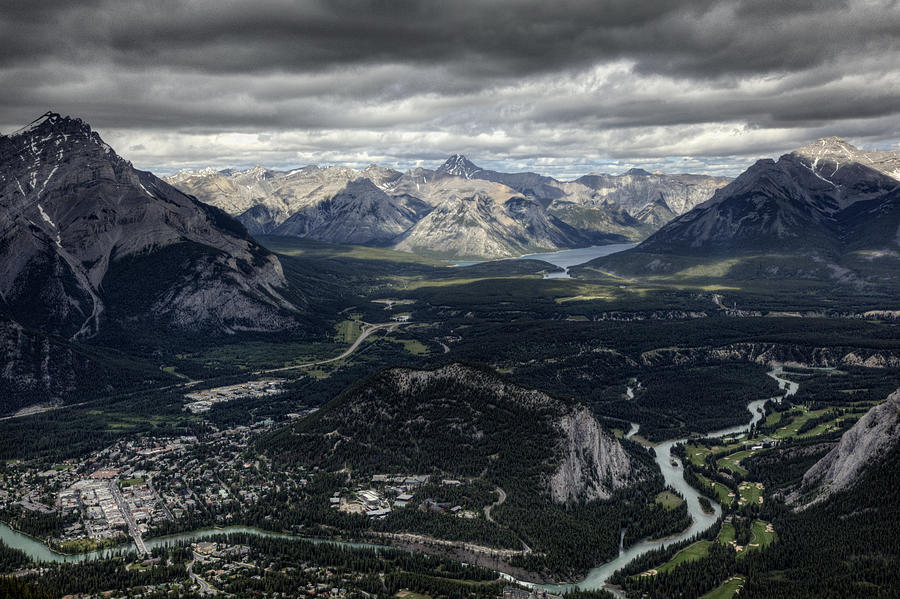 Banff from Above Photograph by Monte Arnold