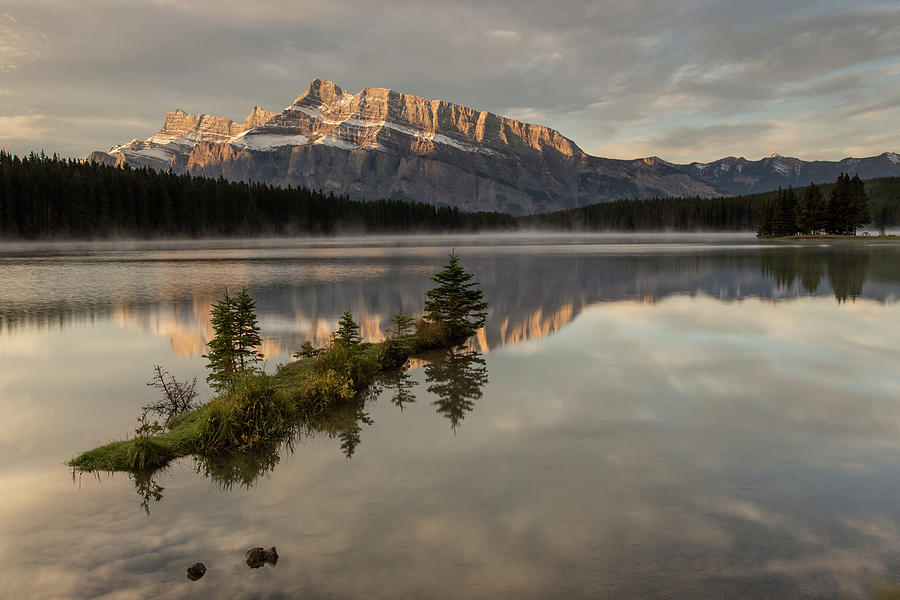 Banff Sunrise At Two Jack Lake By Ian Hennes