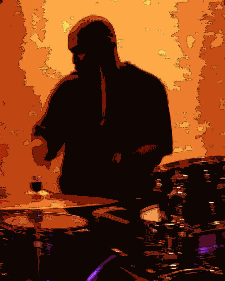 Music Digital Art - Banging On The Drums by Rodney Wofford
