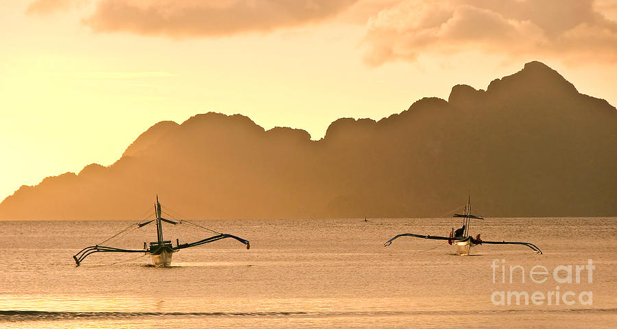 Sunset Photograph - Bangkas by Delphimages Photo Creations Sunset Photograph - Bangkas by Delphimages Photo Creations