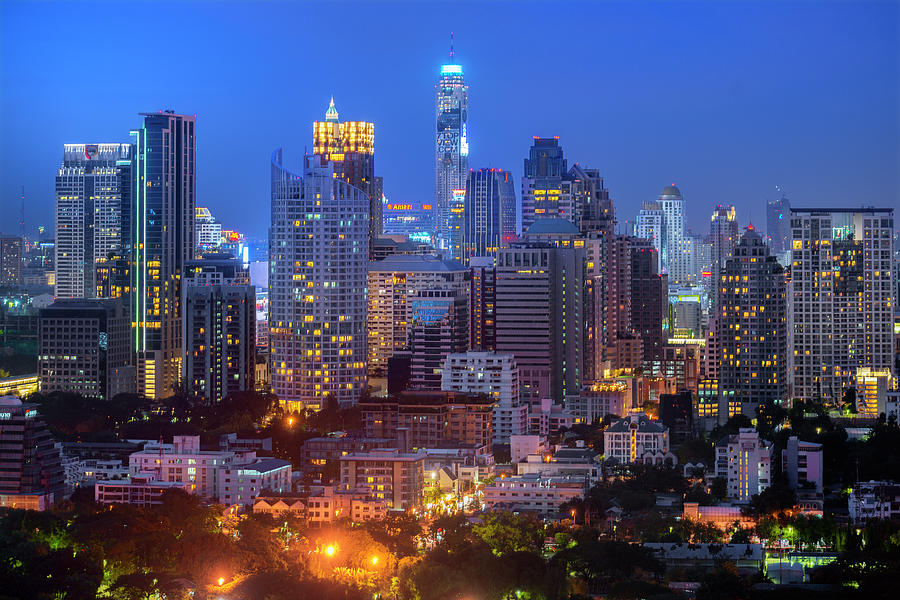 Bangkok Building Forest Photograph by Nanut Bovorn