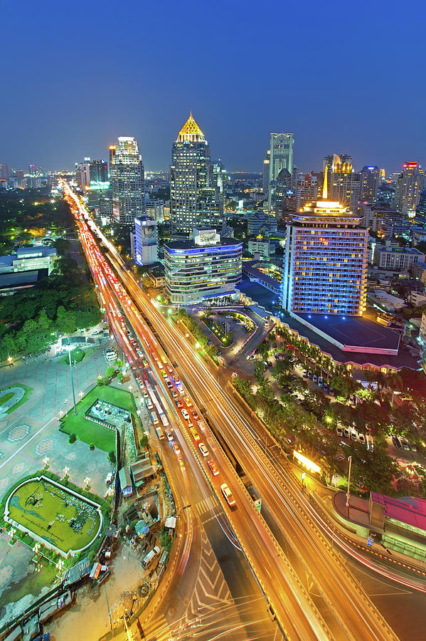 Bangkok Light Photograph by Monthon Wa