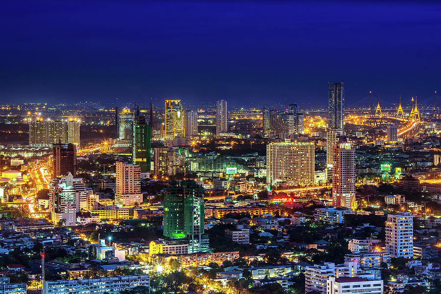 Bangkok Night Photograph by Arthit Somsakul