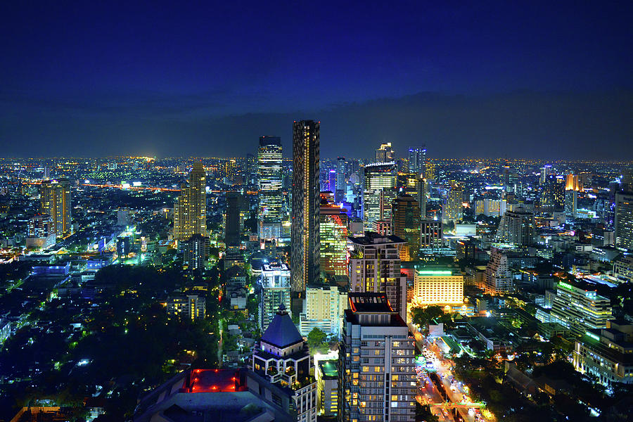 Bangkok Night Photograph by Nanut Bovorn