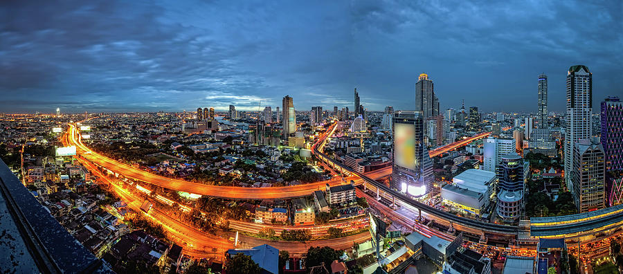 Bangkok Panorama View Photograph by Thanat Rungrattanakajon