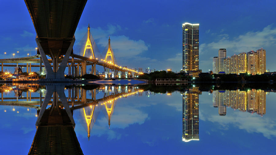 Bangkok Reflextion Photograph by Rotation Photographer