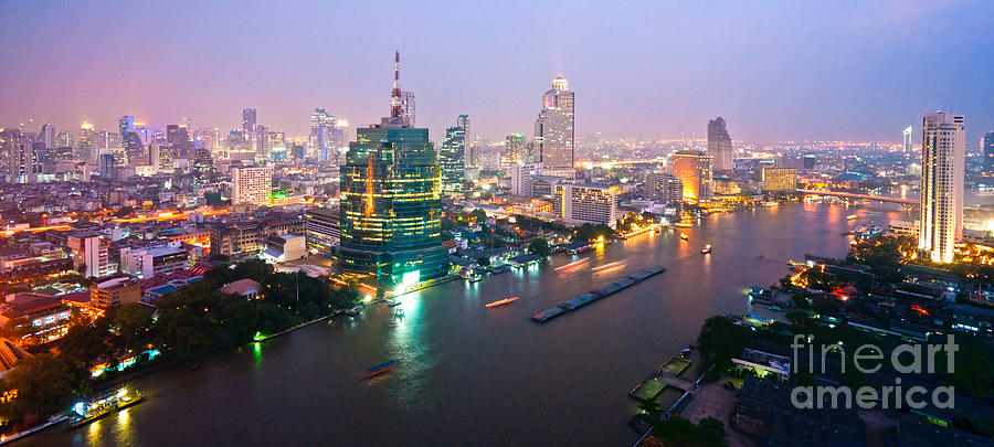 Bangkok Skyline - Thailand Photograph by Luciano Mortula