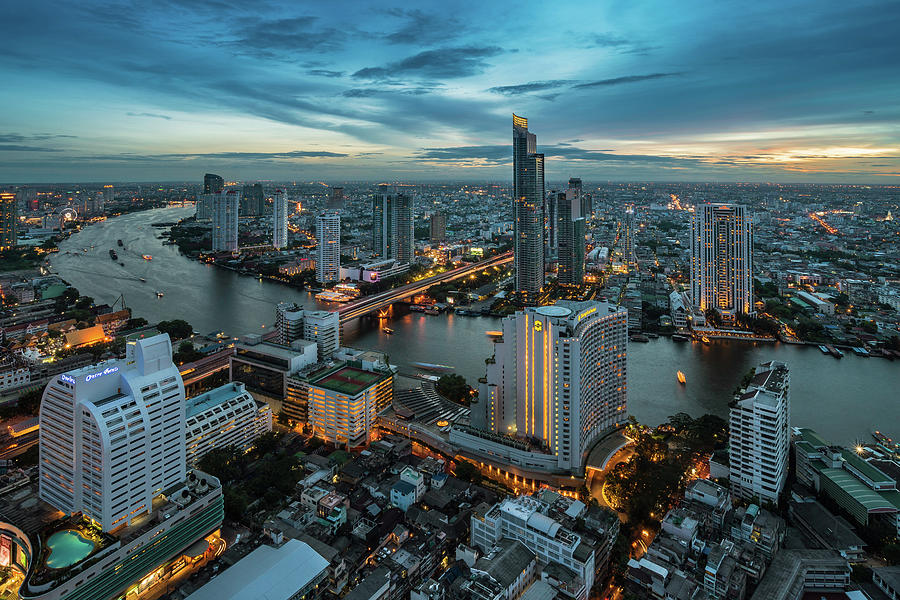 Bangkok Skyline Photograph by Pornpisanu Poomdee