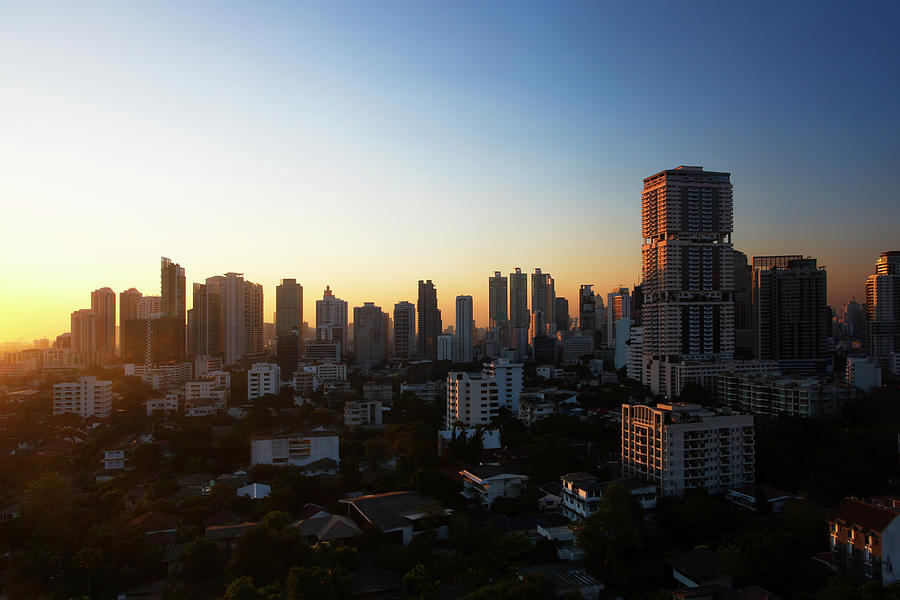 Bangkok Sunset Photograph by Manachai